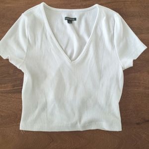 Wild Fable cropped white, waist-tying tee, Never Worn